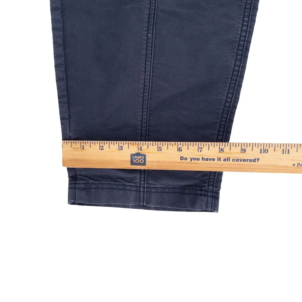 REI Co-op Womens Medium Campwell Pants Navy Blue High Rise Elastic Waist Hiking